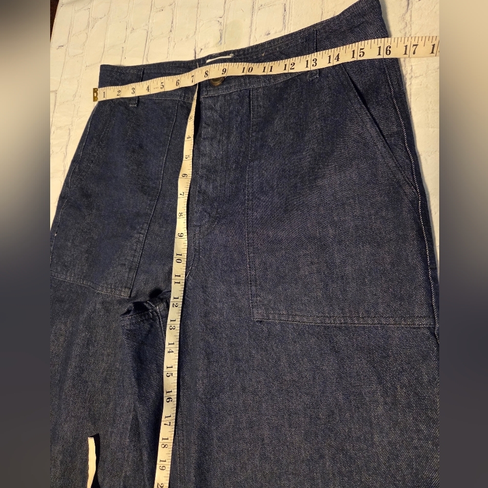 Saint Tropez Gwyneth Wide Leg Classic Blue Jeans Size L - Picture 3 of 11